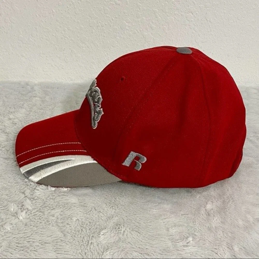WSU Cougars Cap Crimson Gray Adjustable Washington State Russell Athletic